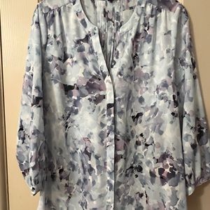 High/low crepe blouse NYDJ Nordstrom